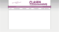 Desktop Screenshot of clasen-toiletten.de